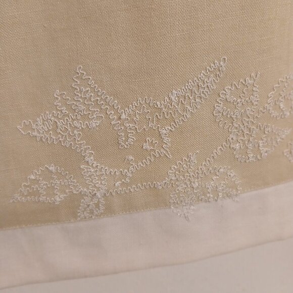 Evan Picone Butter Yellow 100%Linen Midi Sheath Dress ~ Stylish Hem Detail Sz 8 - Picture 7 of 12